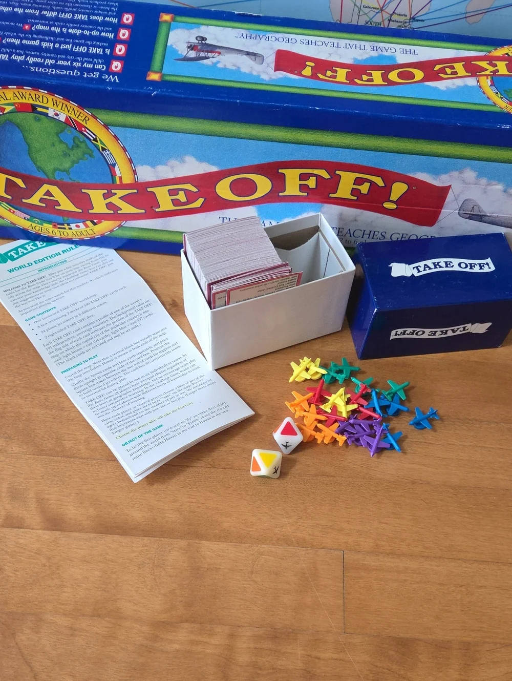 Take Off! Board Game World Edition The Game That Teaches Geography 1994 Complete